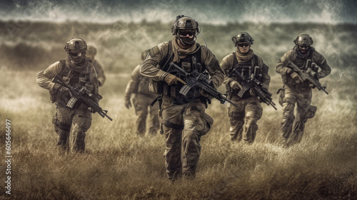 military special forces on a mission.