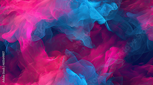 purple and blue seamless smoke pattern background - by generative ai