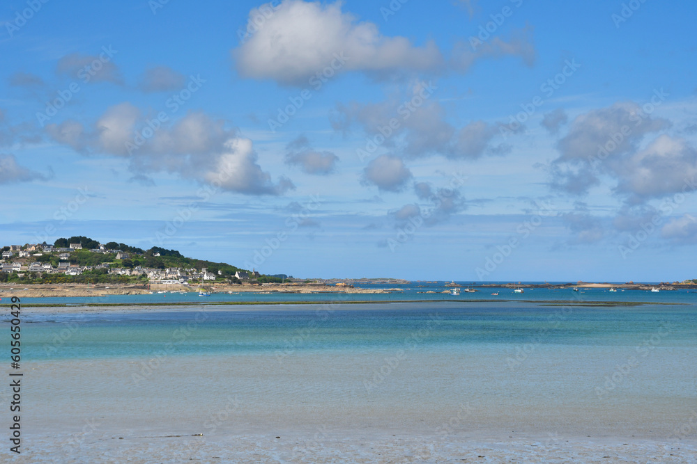 Joli paysage de la baie de Paimpol en Bretagne