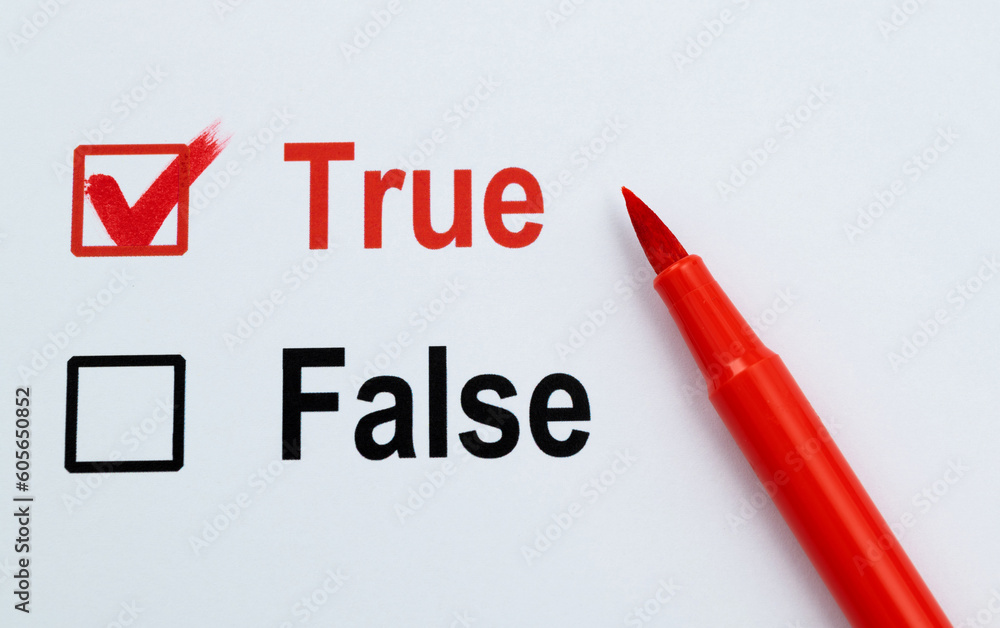 Choose to true or false Choose to true or false