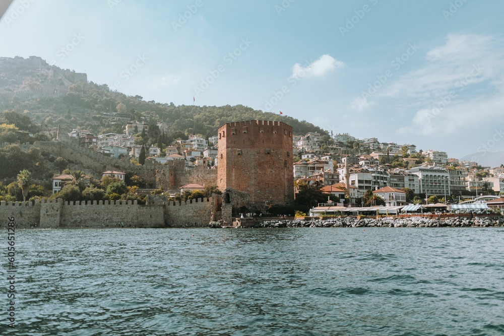 Historical landmark in the coastal town of Turkey