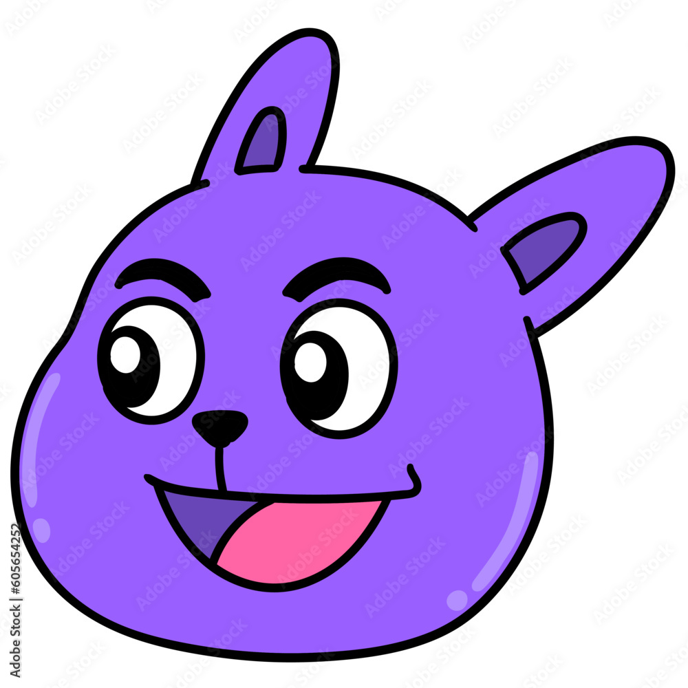 Vector of a cartoon doodle over a white background Vector of a cartoon doodle over a white background