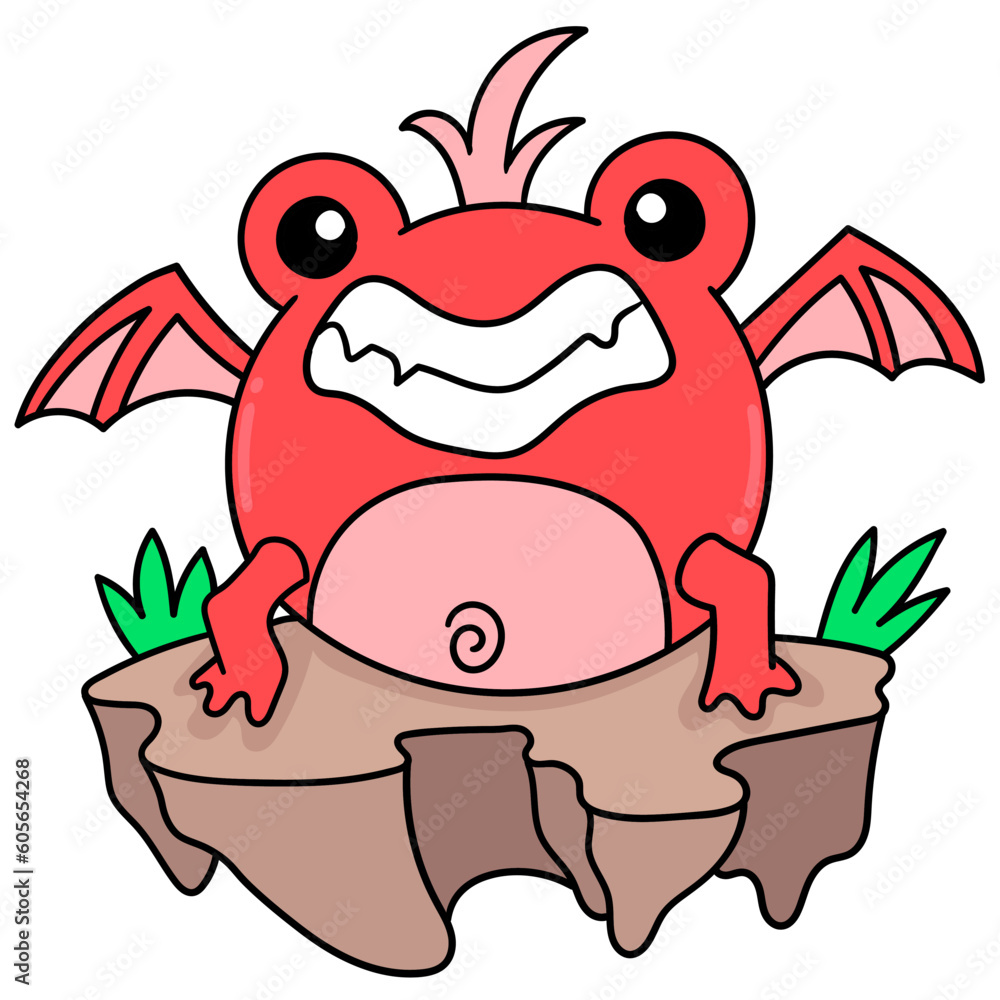 Vector of a cartoon doodle over a white background Vector of a cartoon doodle over a white background
