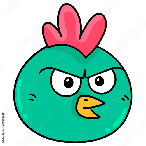 Wallpaper Mural Vector of green rooster head with serious face Torontodigital.ca