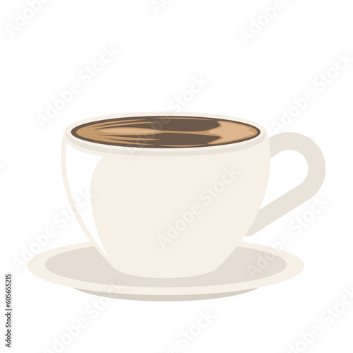Vector of a cup of coffee on a white background
