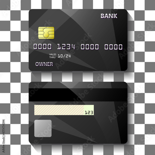 Vector illustration of a bank card template
