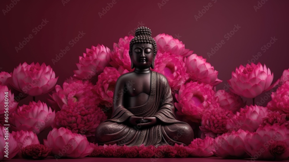  statue of buddha, ai generative
