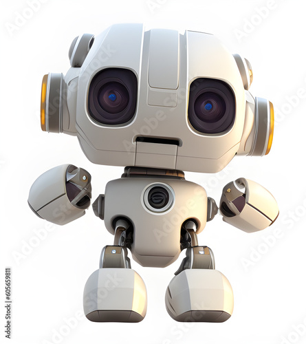 3d render of a robot ai generative