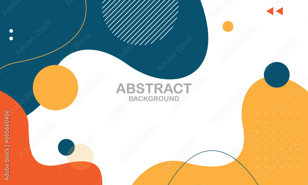 Abstract memphis background. Fluid shapes composition. Eps10 vector