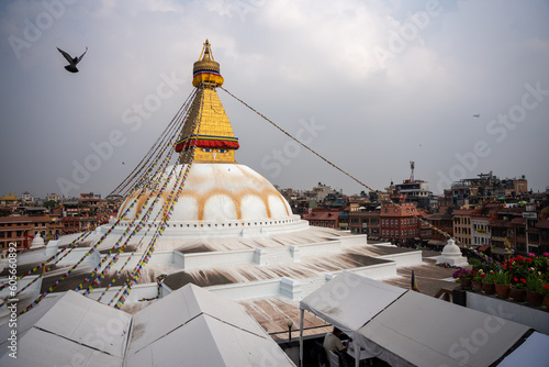 Photo Boudhanath stupa in Kathmandu, Nepal - UNESCO World Heritage Site