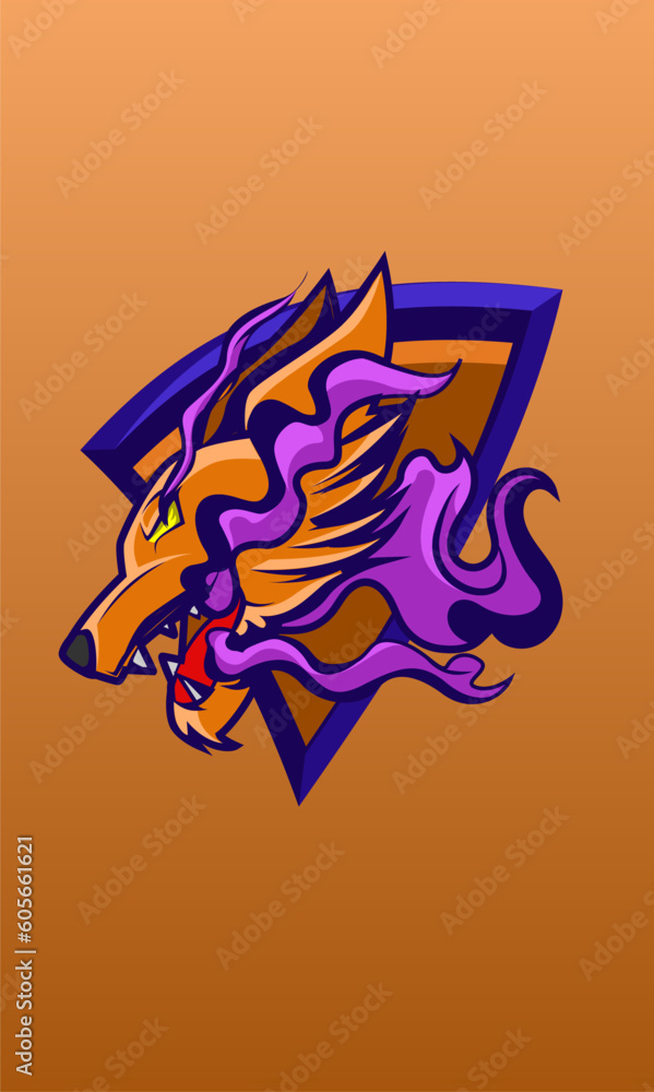 Illustration Vector Graphic Of Ghost Wolf Logo Esport Perfect For Emblem Your Team Esport
