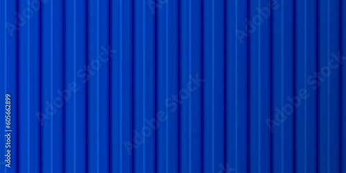 A sheet of blue corrugated board. Galvanized iron for fences, walls, roofs. Realistic isolated vector illustration.