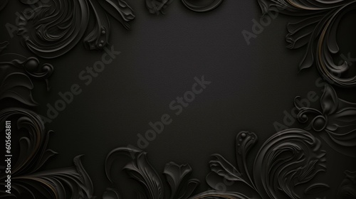 Abstract black premium background, ai