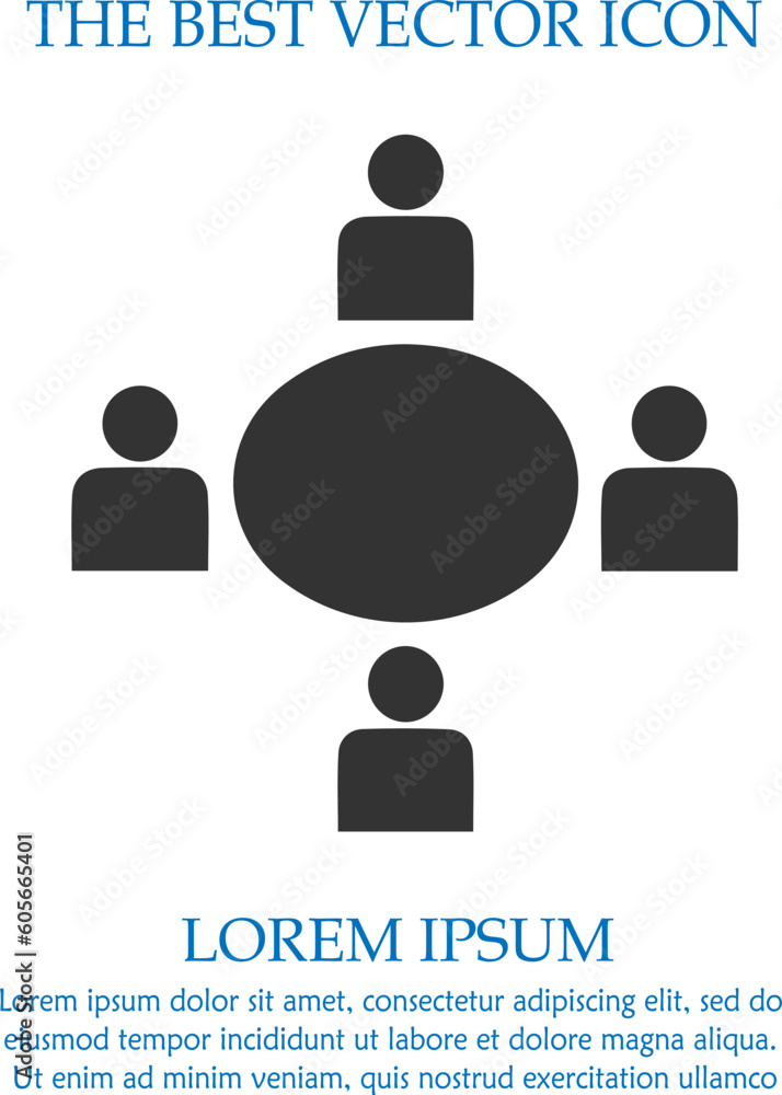 Business meeting simple isolated vector icon eps 10 Business meeting simple isolated vector icon eps 10