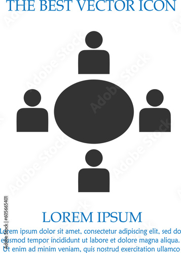 Business meeting simple isolated vector icon eps 10