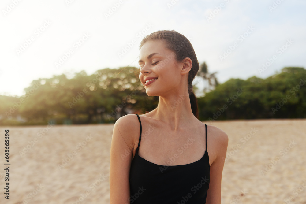 freedom woman smile ocean sunset beach sea sand vacation lifestyle summer freedom woman smile ocean sunset beach sea sand vacation lifestyle summer