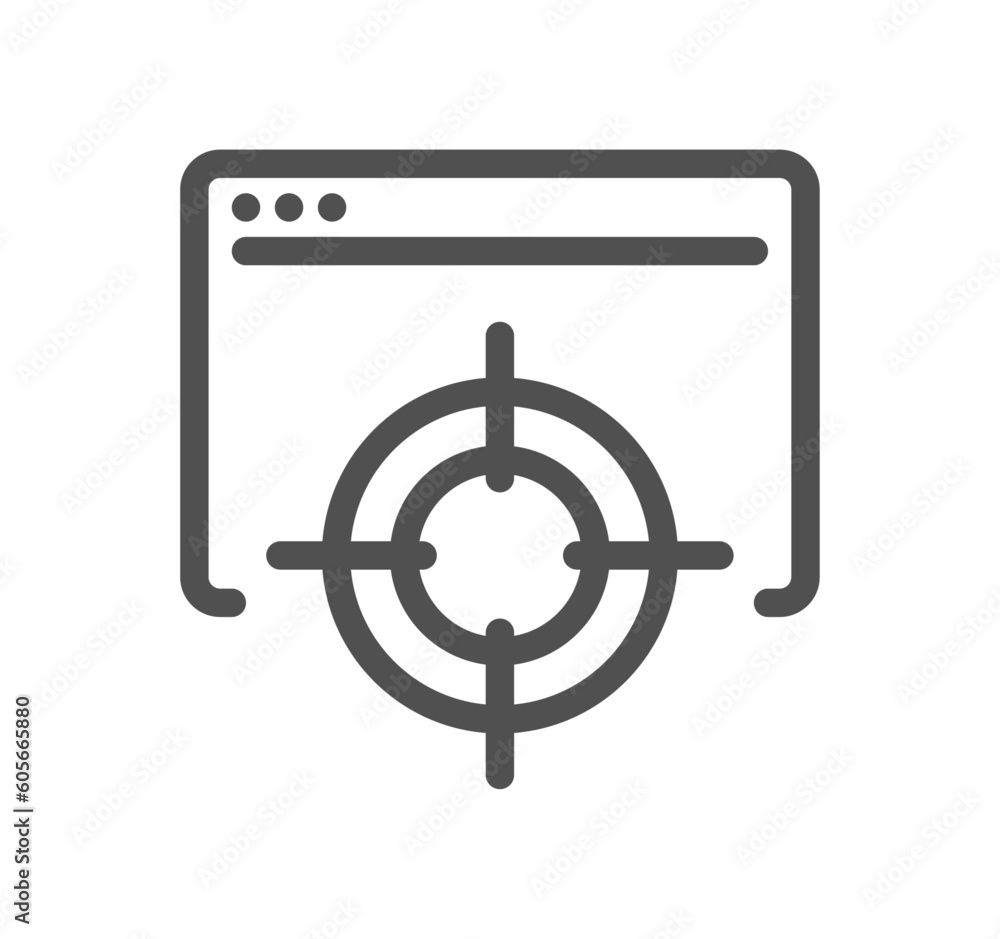 Seo and promotion related icon outline and linear vector.
