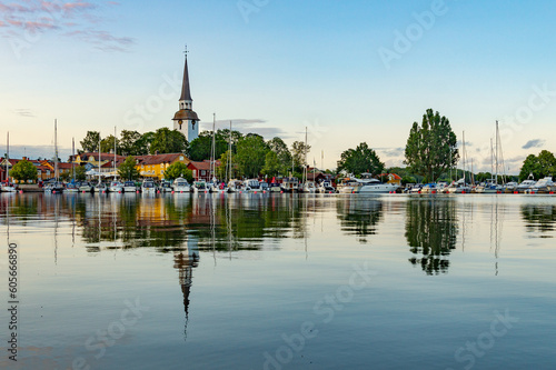 View of Mariefred, Sweden over the water.