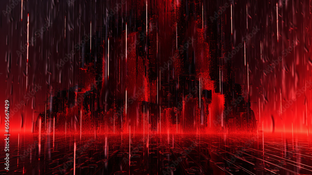 electric rain wallpaper red color