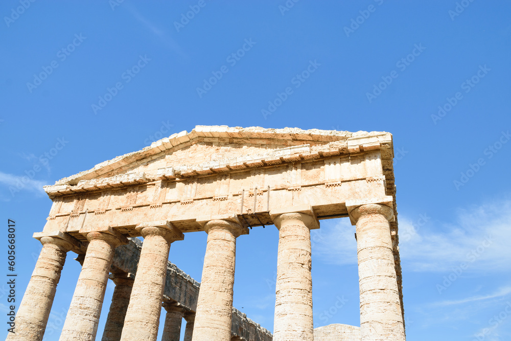 Fototapeta premium Picture of Ancient Greek Doric temple at Segesta.