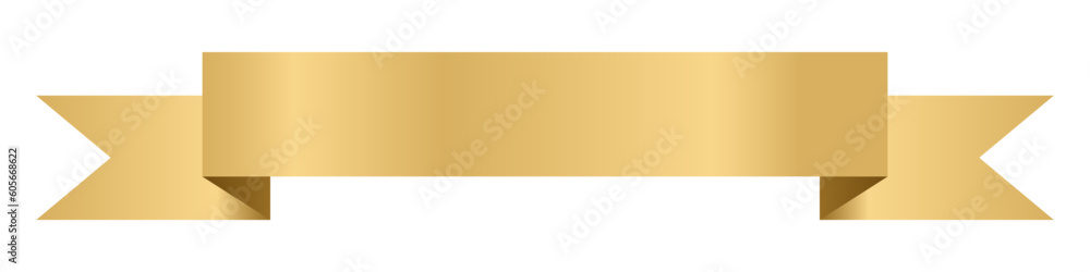 Golden ribbon or label. Banner symbol. Wave banner elements. Vector illustration Golden ribbon or label. Banner symbol. Wave banner elements. Vector illustration