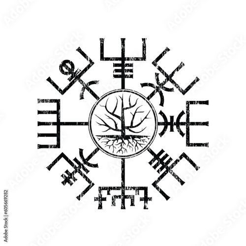 Vegvisir true outline and tree