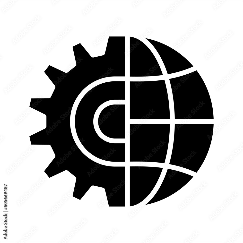 Solid vector icon for global work which can be used various design projects. Solid vector icon for global work which can be used various design projects.