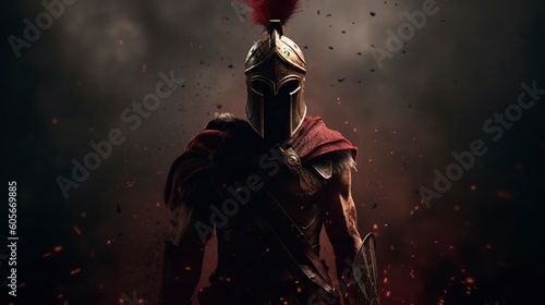 Spartan Warrior S2, Generative AI, Illustration