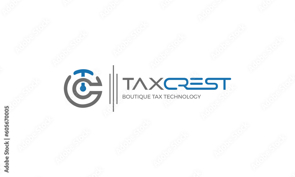 simple and minimal tax logo design