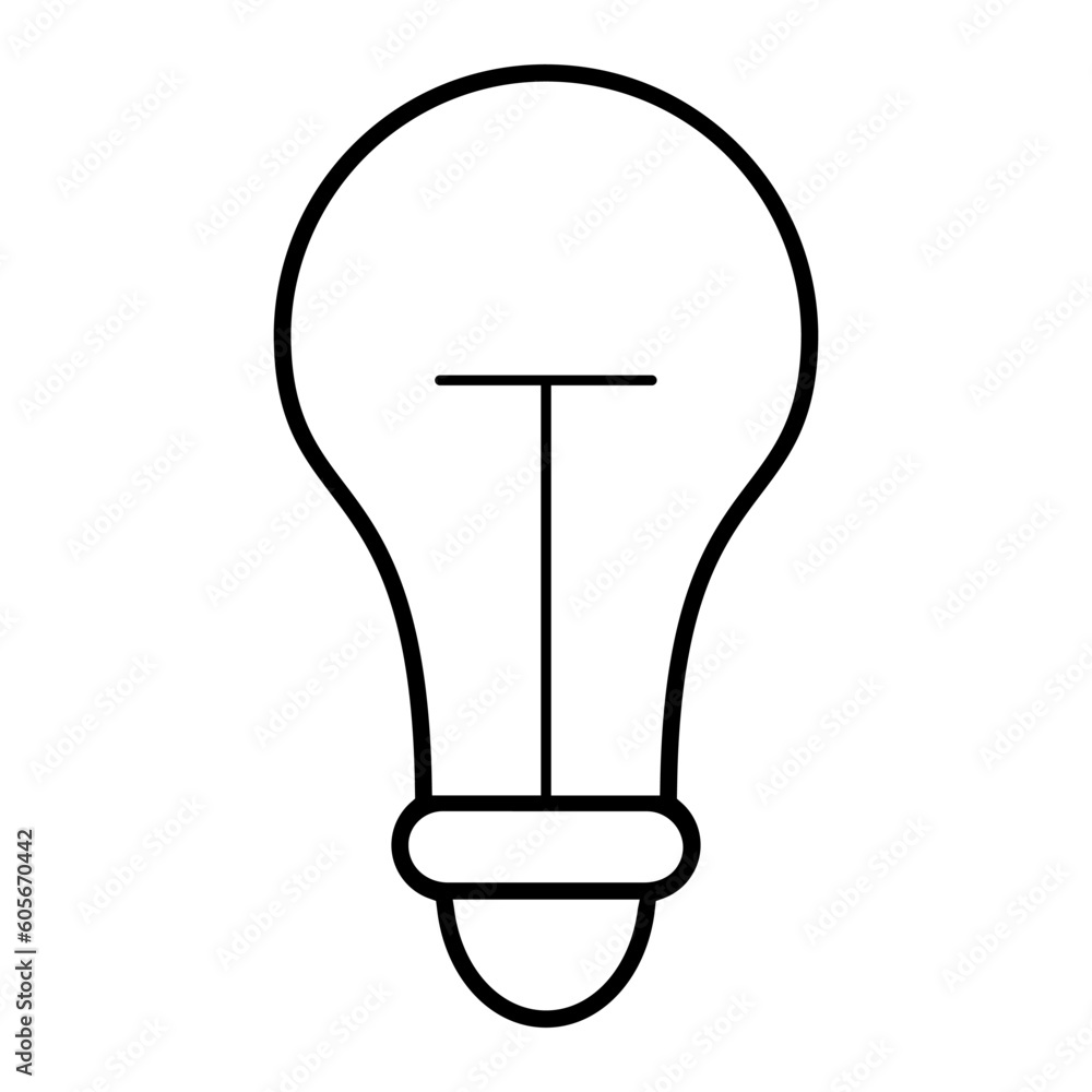 Bulb icon vector. Light illustration sign. Electricity symbol or logo.
