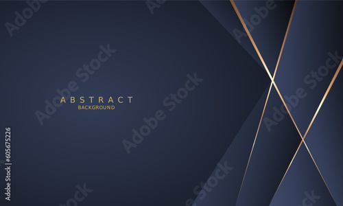 dark blue luxury premium background and gold line.