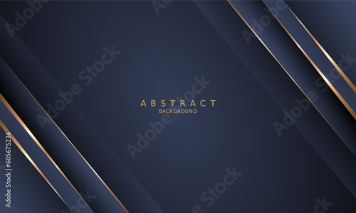 dark blue luxury premium background and gold line.