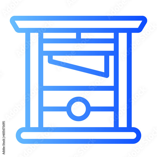 guillotine gradient icon