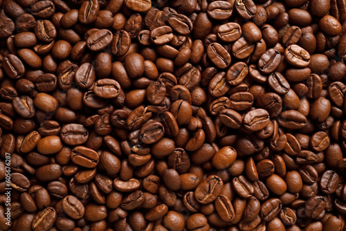 Many coffee beans. Generative AI illustration