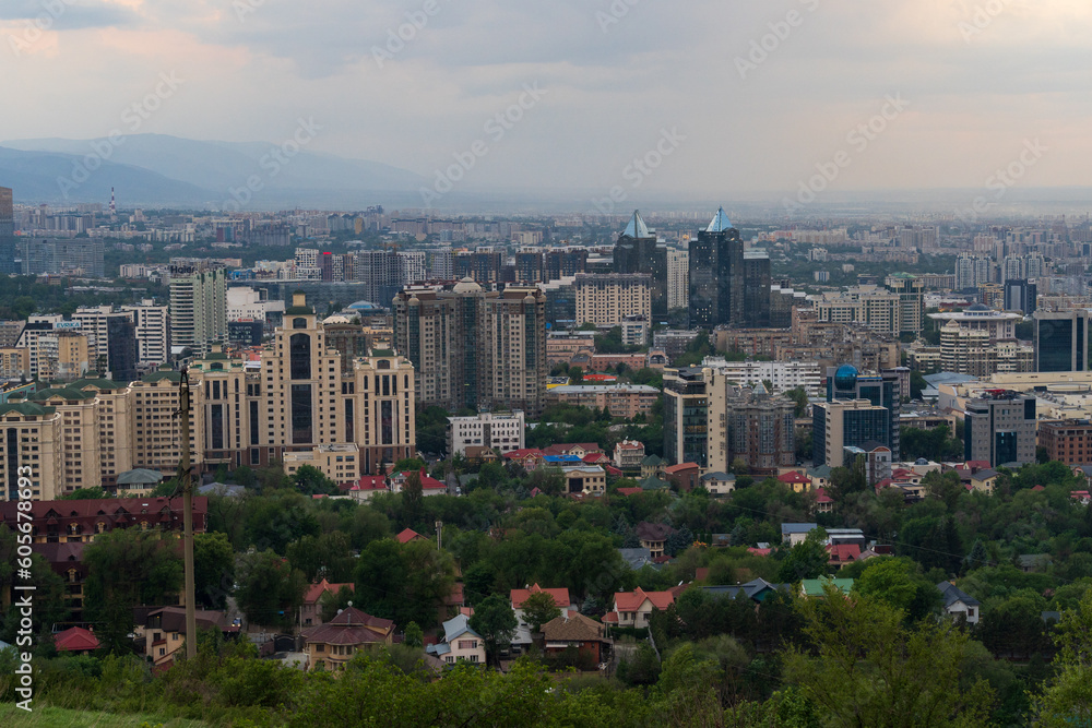 Panoramic view of Almaty downtown, Kazakhstan