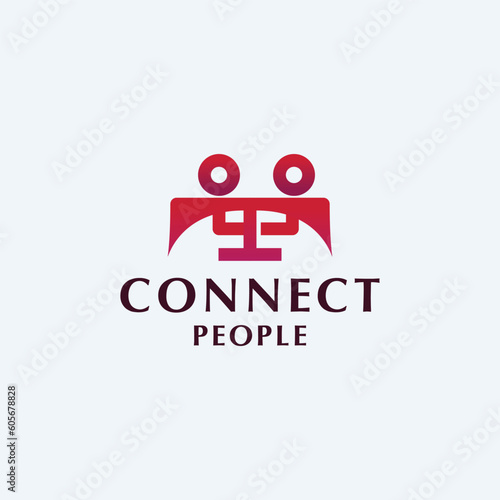 Vector logo design template. Concept for family, teamwork, creativity, training, business partnership, sport team. Human logotype