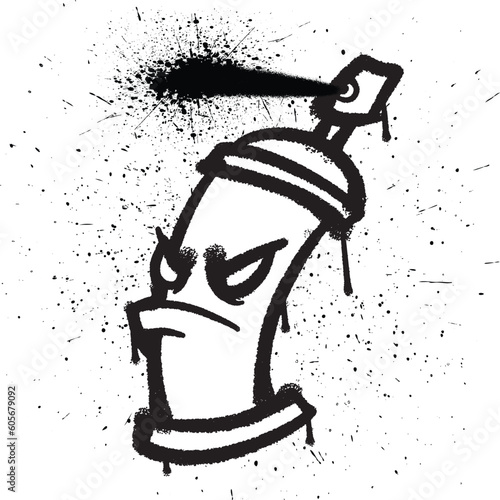 Vector graffiti spray character isolated vector