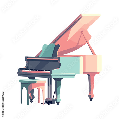 majestic piano instrument isolated