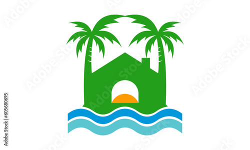  resort property vector building logo
