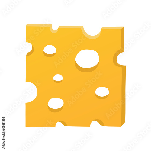 cheese parts and slices isolated on a white background. Cheese flat icon. Vector of cheese in flat style isolated on white background.