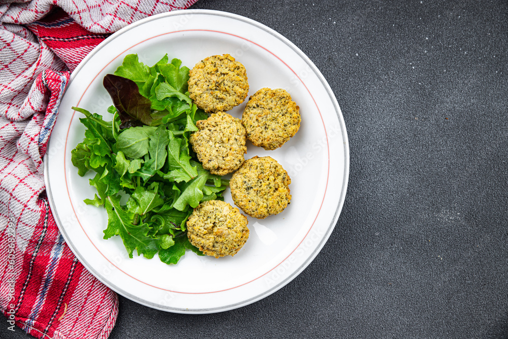 falafel bean vegetable cutlets balls healthy meal food snack on the table copy space food background rustic top view keto or paleo diet veggie vegan or vegetarian food falafel bean vegetable cutlets balls healthy meal food snack on the table copy space food background rustic top view keto or paleo diet veggie vegan or vegetarian food