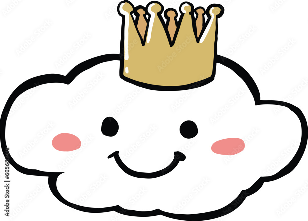 Freeform white cloud king cartoon smiling Freeform white cloud king cartoon smiling