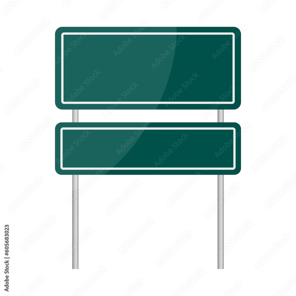 Blank green traffic road sign. Vector illustration. Blank green traffic road sign. Vector illustration.