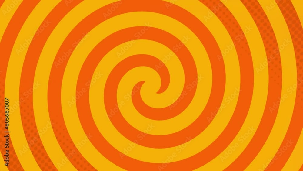 Animation of orange and red spiral over orange background Animation of orange and red spiral over orange background