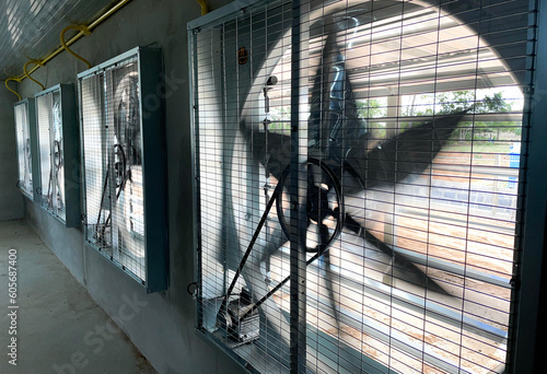 industrial fan on the ranch