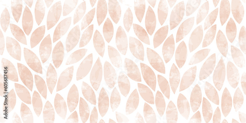 Watercolor leaves seamless vector pattern. Autumn leaves background, textured jungle print