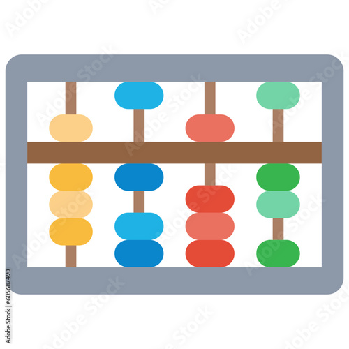 abacus flat icon