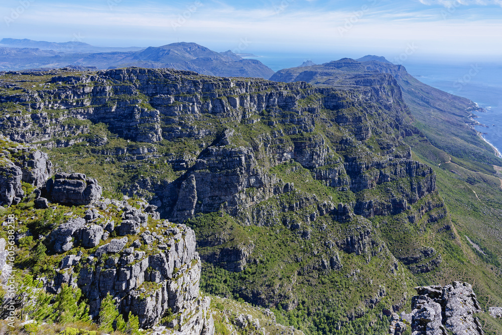 Table Mountain cliffs, Cape Town, South Africa