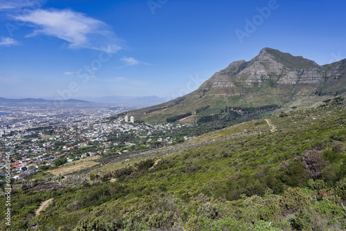 View of Cape Town from top of Table Mountain, South Africa