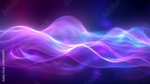 abstract futuristic background with purple and blue glowing neon moving high speed wave lines and bokeh lights data transfer concept 